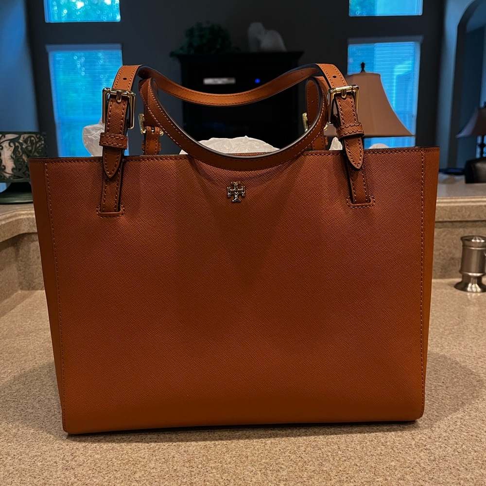 Tory Burch Brown Leather Tote-NEW w/o tags